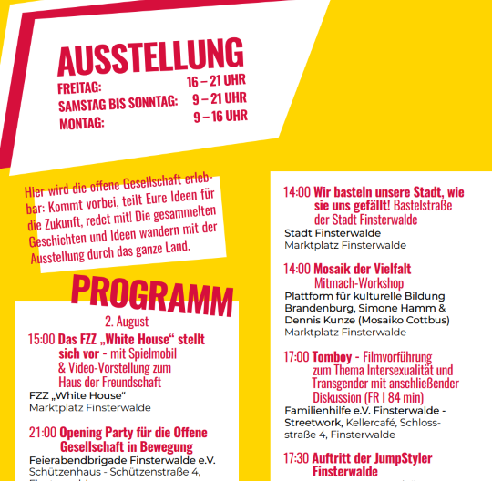 Programm: Finsterwalde in Bewegung